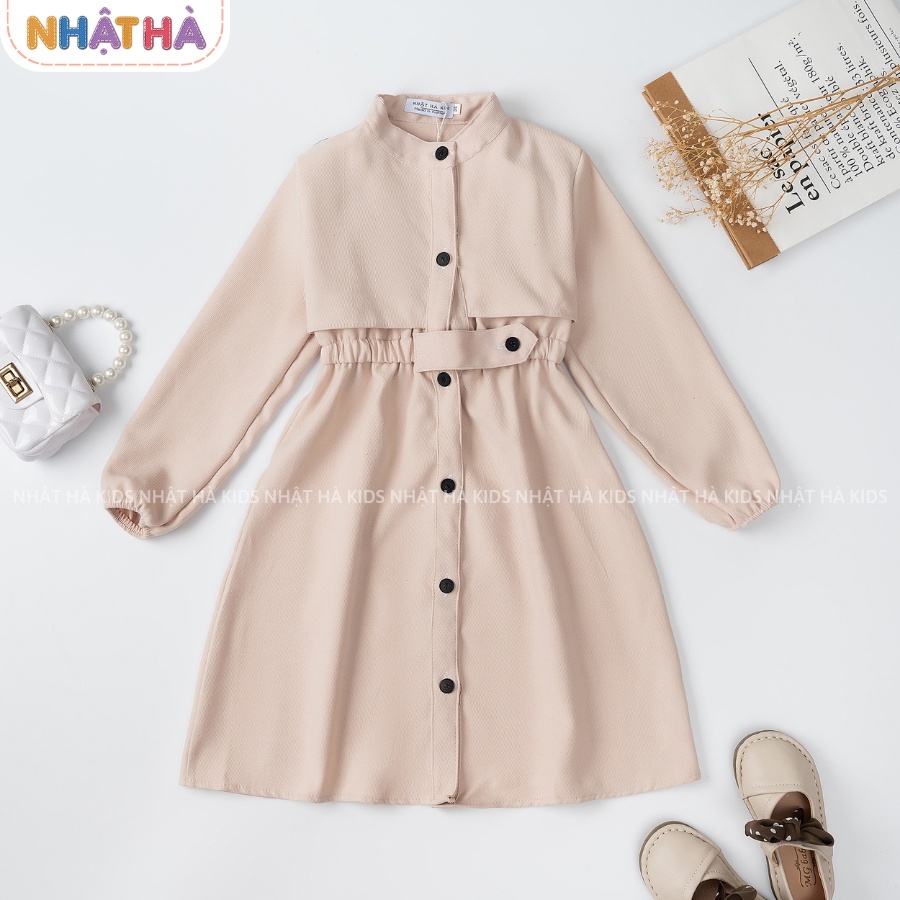 Váy thu đông bé gái size đại 11- 45kg U3 chất liệu nhung tăm dáng công chúa dài tay chun siêu điệu