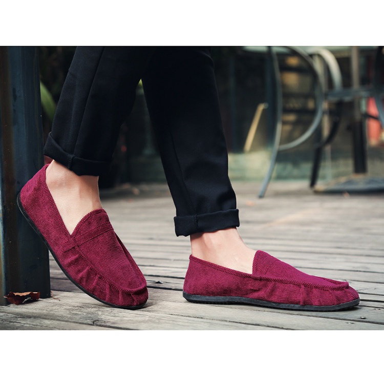 Giày Lười Vải Canvas Phong Cách Hàn Quốc Thời Trang Mùa Thu Cho Nam