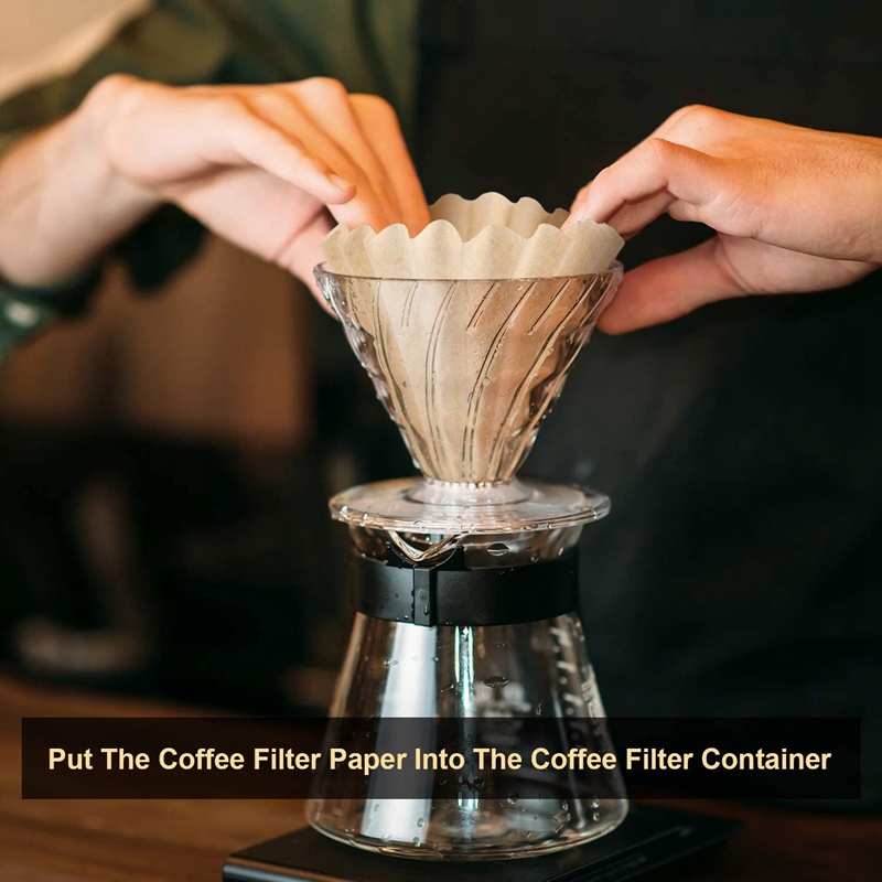 Set 100 Cốc Giấy Lọc Cà Phê 1-4 Dùng Một Lần Tiện Dụng Cho Gia Đình / Văn Phòng