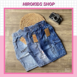 Quần Short JEAN lưng thun cho bé trai size đại cồ (35-45kg) - HIROKIDS