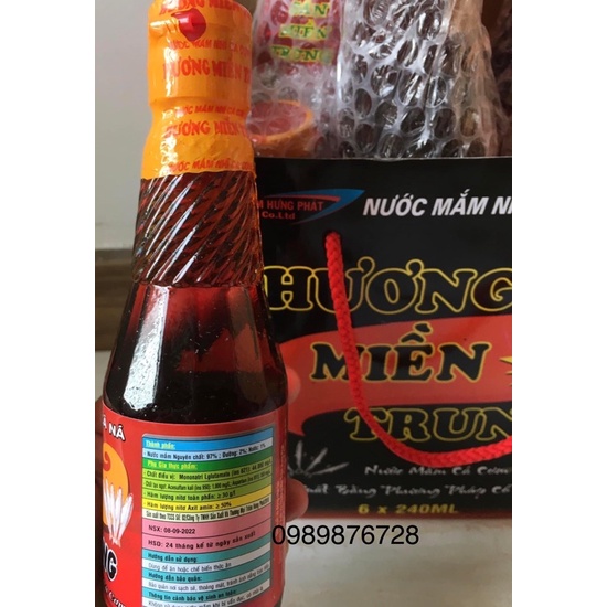 Mắm /Nước mắm cá cơm Cà Ná Hương Miền Trung_thượng hạng 30 đạm_ 6 chai thủy tinh 240ml