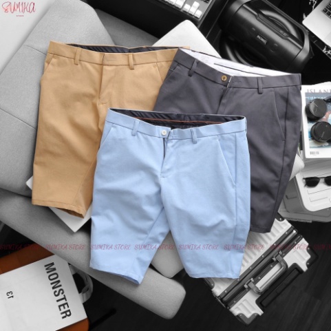 Quần Short Nam Tây Âu chất vải chéo bền đẹp, quần sọt nam form body kiểu dáng Hàn Quốc Đẹp - sumika_store