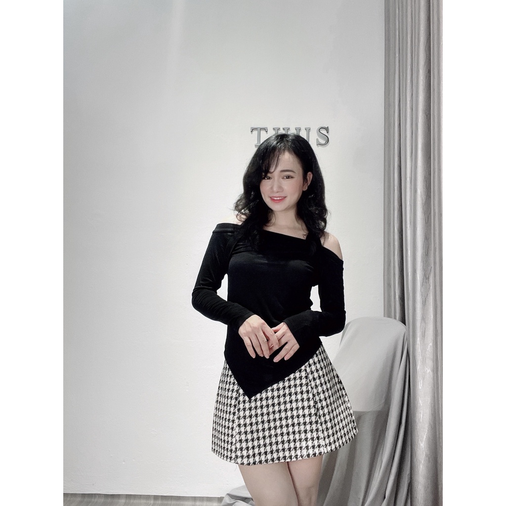 Chân Váy Dạ Dáng Chữ A Cạp Lưng Cao Chất Vải Cao Cấp Dáng Con Ong Tôn Dáng TA-881