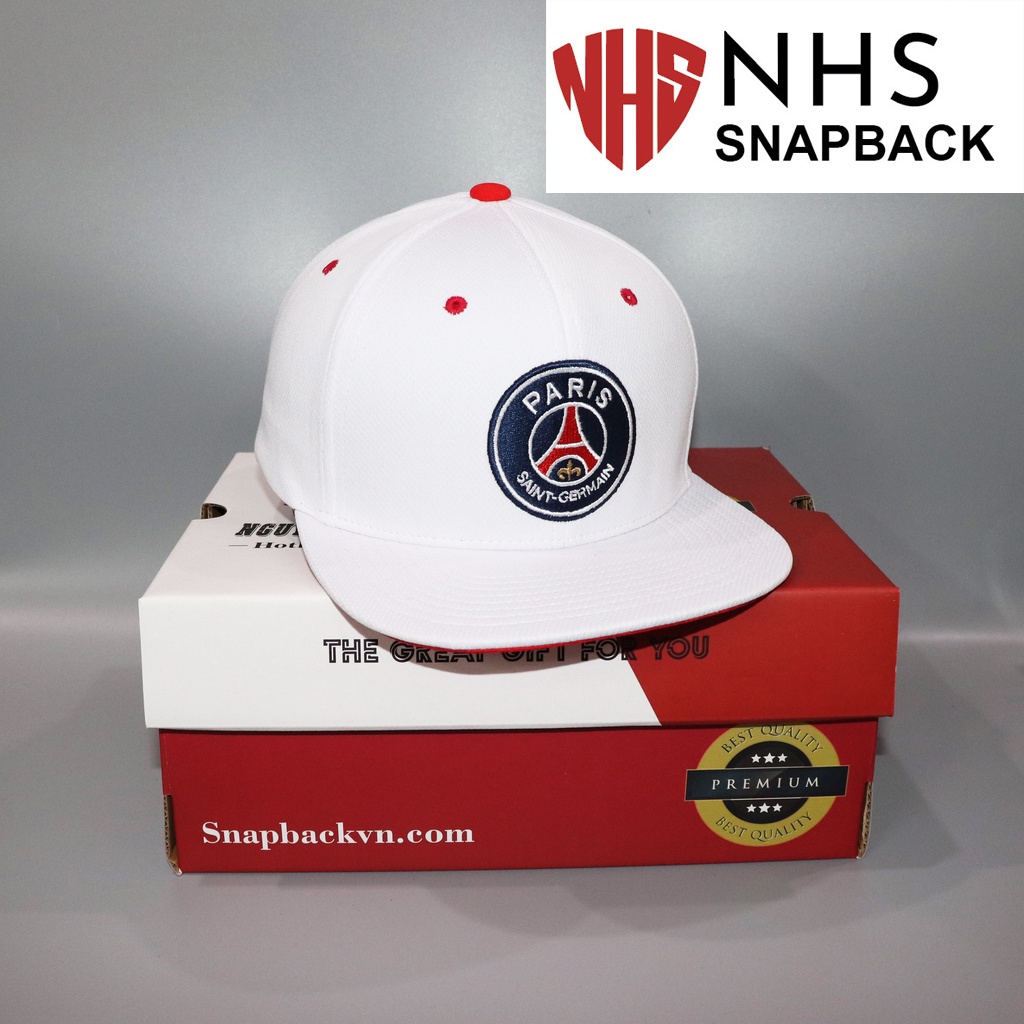 Nón Kết Mũ NHS Snapback PSG Full Trắng VIP PSG001