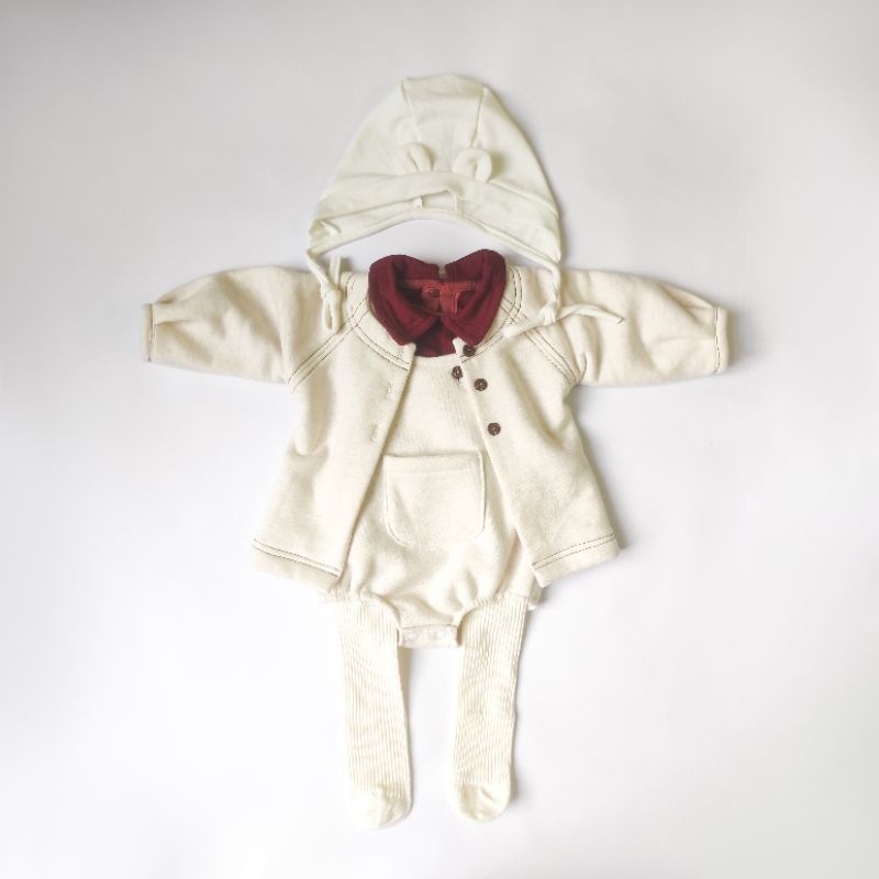 Set cotton nỉ đỏ trắng cho bé trai, bé gái diện Noel siêu xinh