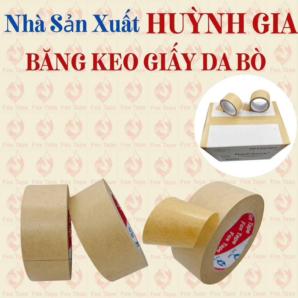 Băng keo giấy nâu da bò trơn 24mm và 48mm