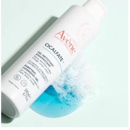 (Bill Pháp) Gel rửa mặt thanh lọc da AVÈNE Cicalfate+ Purifying Cleansing Gel