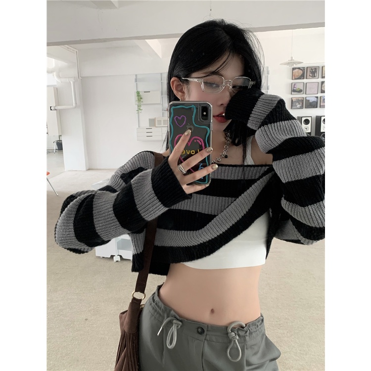 QADCOL Áo Sweater Tay Dài Cổ Tròn Thời Trang Cho Nữ