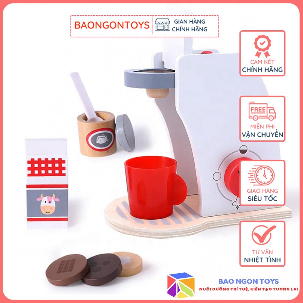 Đồ chơi nhập vai đầu bếp máy nướng bánh máy pha cà phê giúp bé phát triển ngôn ngữ và vui chơi với bạn bè DG47