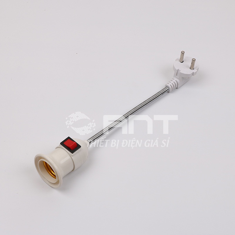 Đui đèn lò xo E27 liền công tắc phích cắm