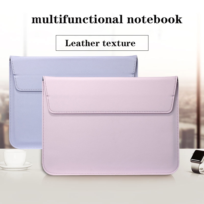 Vỏ Da Bọc laptop + Đế Đứng Cho Macbook Pro Air laptop ipad tablet