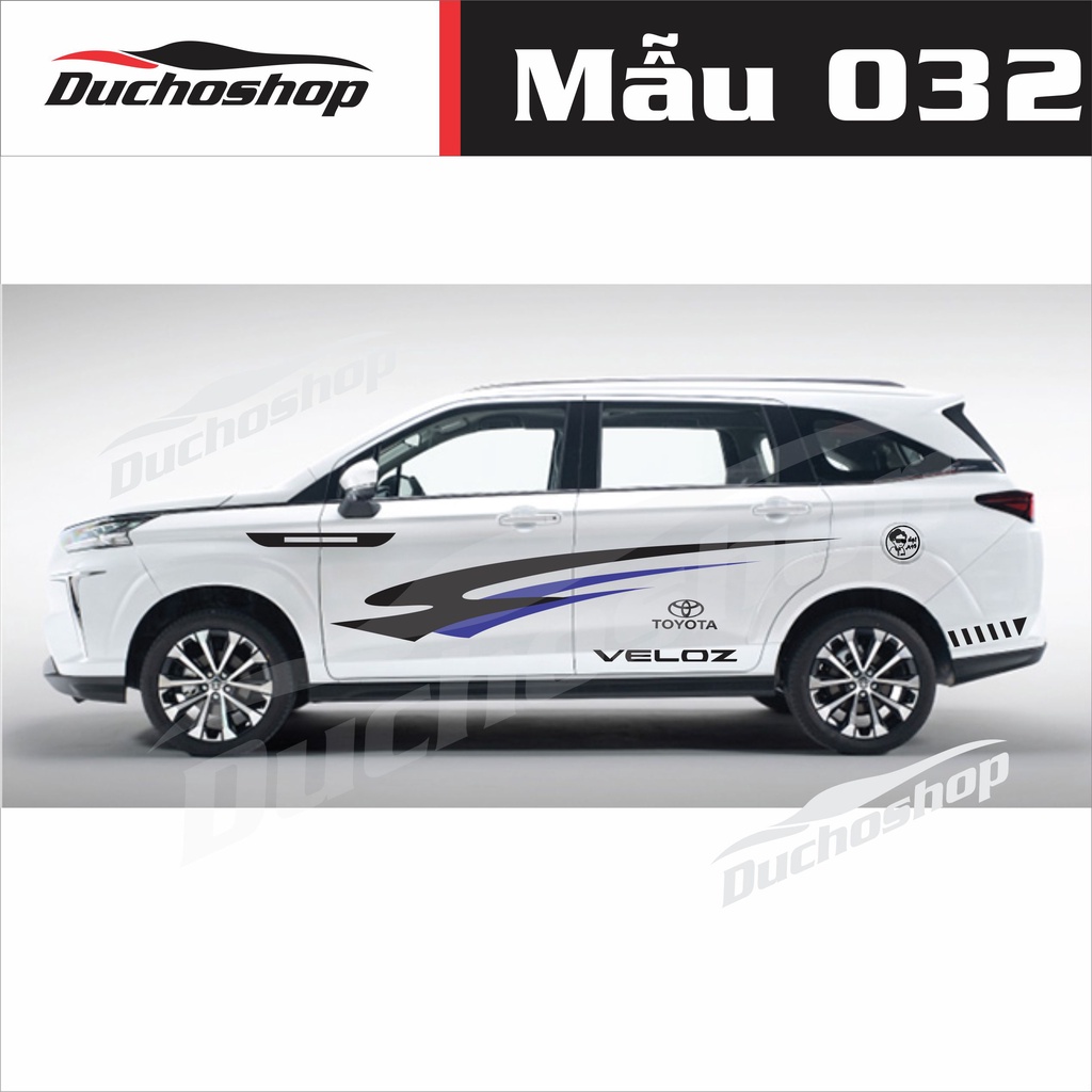 Tem dán xe Toyota  Veloz mẫu thể thao ms03