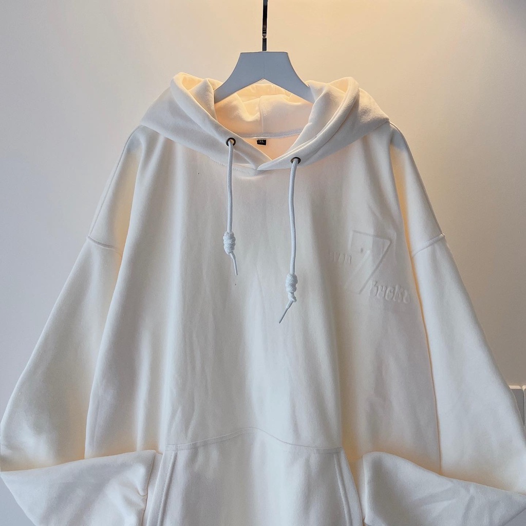 [sẵn]Áo hoodies tay dài form rộng thêu số 07 (ảnh thật tại shop) TanaziCloset