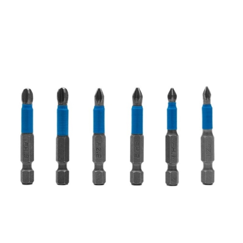 Set 6 Mũi Khoan Điện Chống Trượt 50mm PH1 / PH2 / PH3 / PZ1 / PZ2 / PZ3