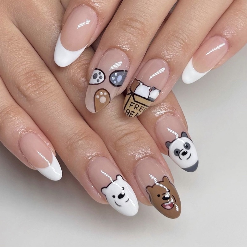 Nailbox thiết kế ( Hoạ tiết we bare bears )