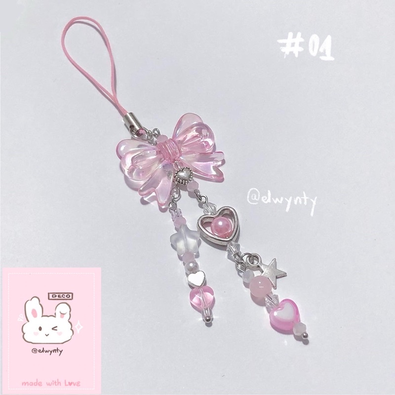 [elwynty Pink collection I ] Keyring | Keychain | Móc khoá màu hồng cute phong cách trang trí collectbook, binder Kpop