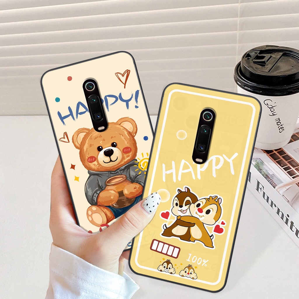Ốp Xiaomi Redmi K20 / MI 9T in hình gấu vịt caro nhiều màu sắc ngộ nghĩnh dễ thương