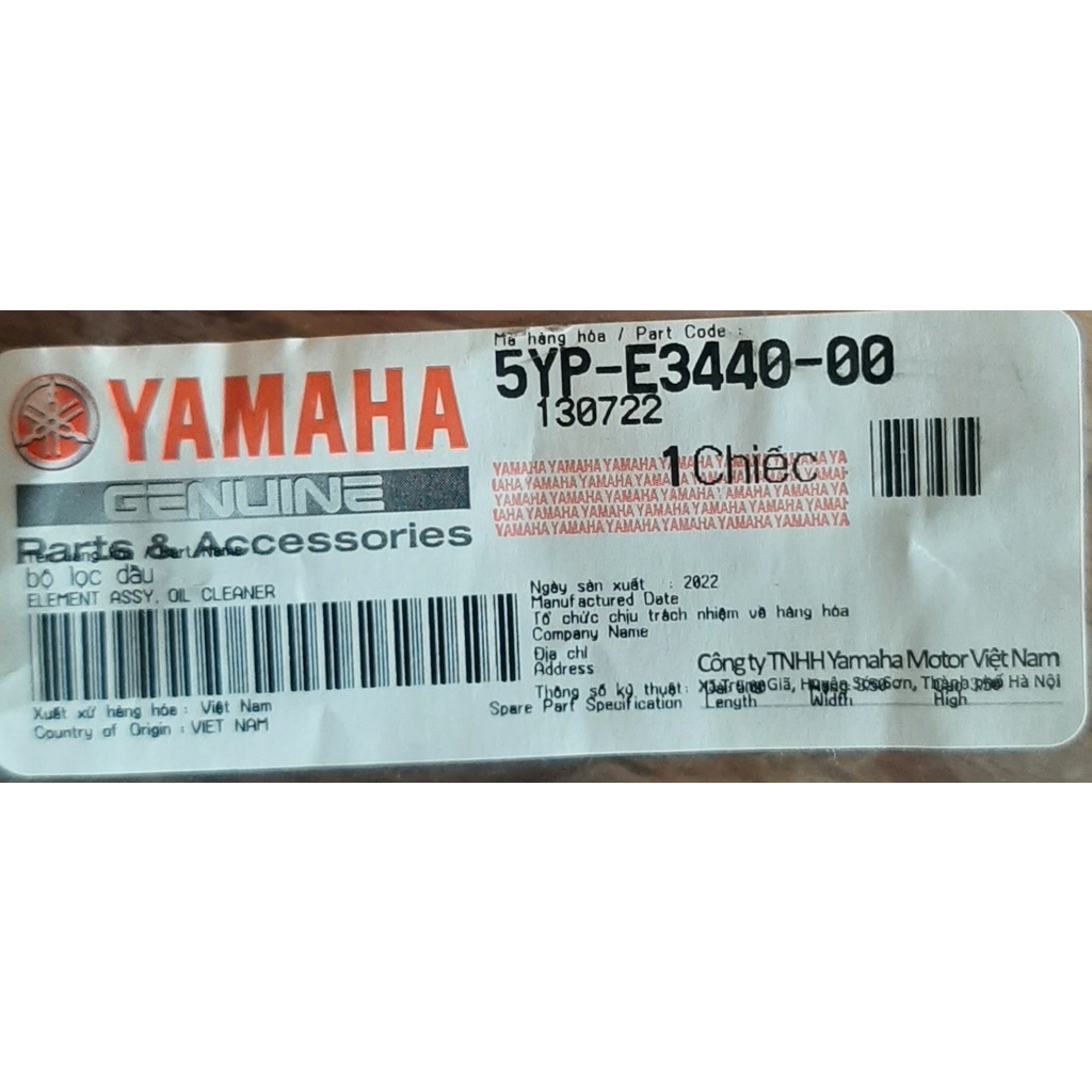 Cốc lọc dầu Exicer 4 số / Exciter 135 / Exciter 150 chính hãng Yamaha 5YP-E3440-00