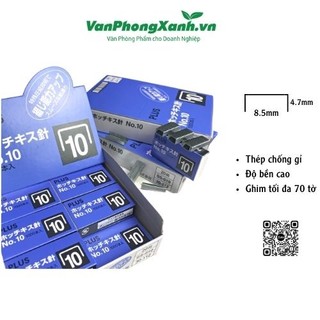 Đạn ghim số 10 Plus loại 1 (giá 1 hộp)