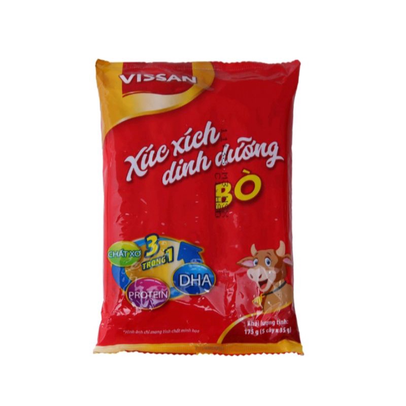 1 gói Xúc Xích Dinh Dưỡng Bò Vissan 175g  - 529
