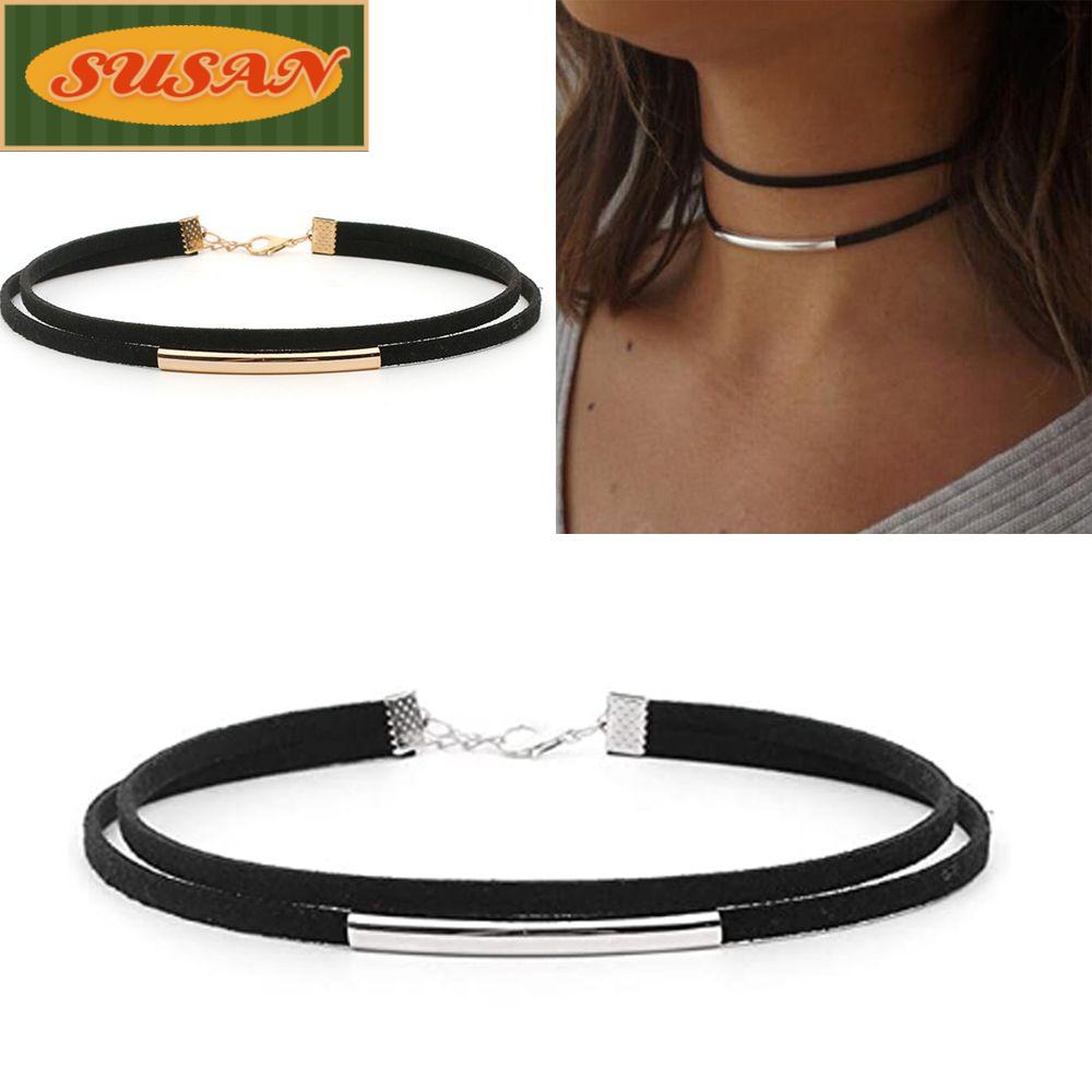 Vòng Cổ Choker Màu Đen Phong Cách Harajuku Cho Nam Và Nữ