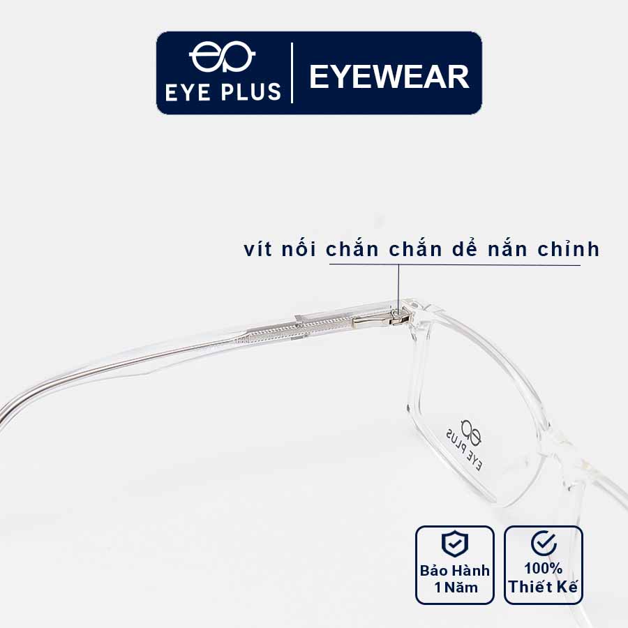 Gọng kính mắt cận nam nữ thời trang EYE PLUS nhựa cao cấp dáng vuông trẻ trung E450-7109