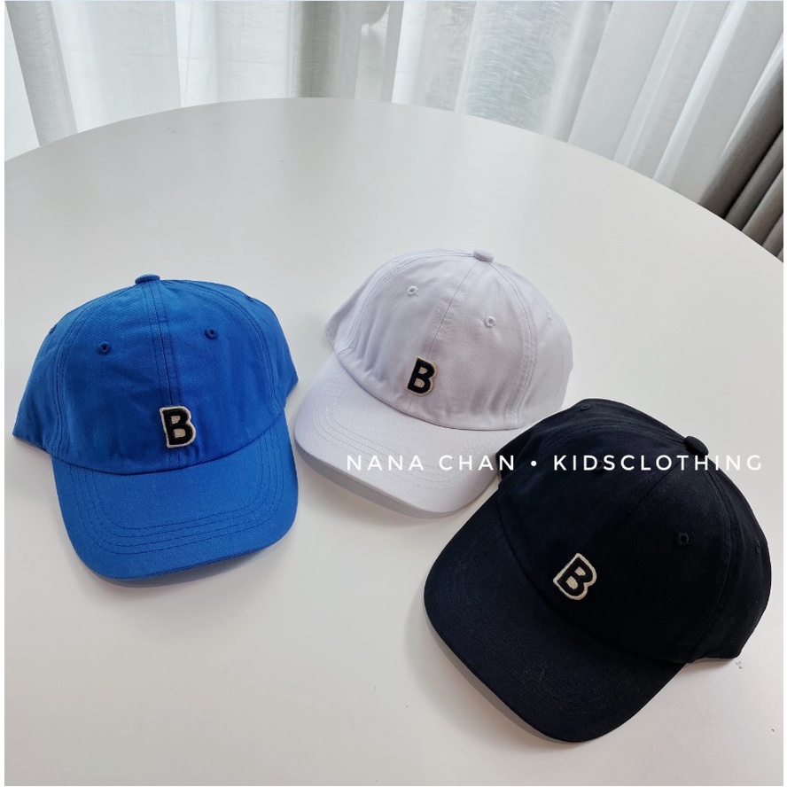 Mũ lưỡi trai chữ B màu pastel cho bé - M080, phụ kiện thời trang cá tính thu đông 2022