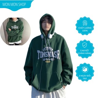 Áo nam nữ hoodie nỉ unisex tomsnasr 2 màu ái nỉ dáng rộng mũ trùm g0307