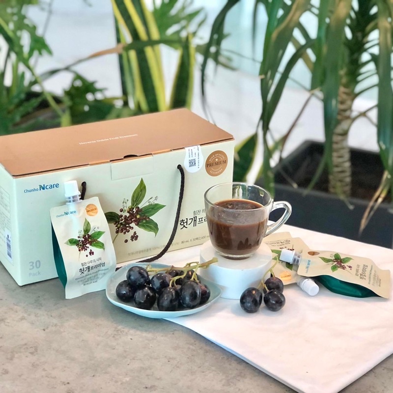 Hồng Sâm Nho Khô Chunho Nare Cho Nam - Hộp 30 Gói. Giúp Thải Độc Cơ Thể