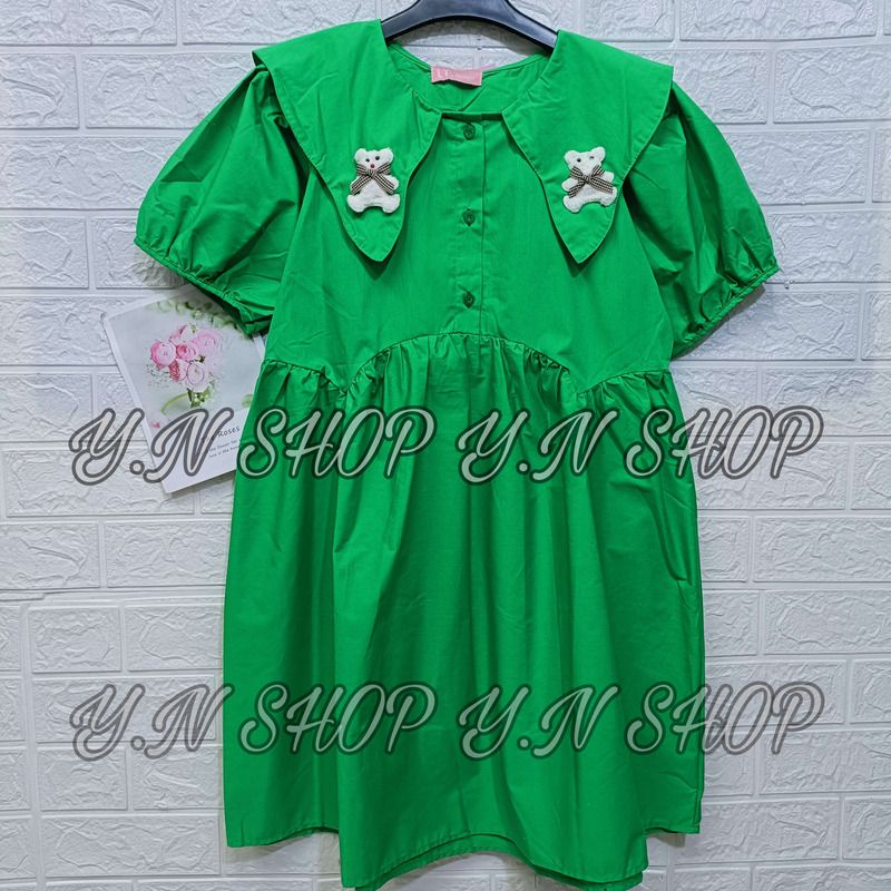 A65 ĐẦM BABYDOLL ĐÍNH GẤU NEW