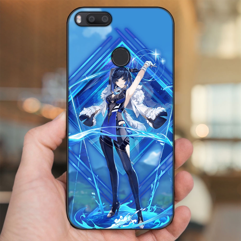 Ốp lưng Xiaomi Mi A1, Mi 5X viền đen in hình Yelan Genshin Impact