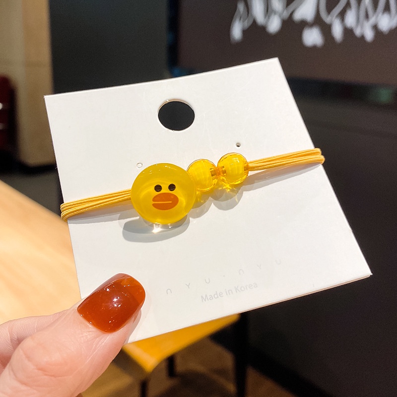 ※NOON※ 1pc random 1 Dây Cột Tóc Hình Gấu Hoạt Hình Phong Cách Hàn Quốc