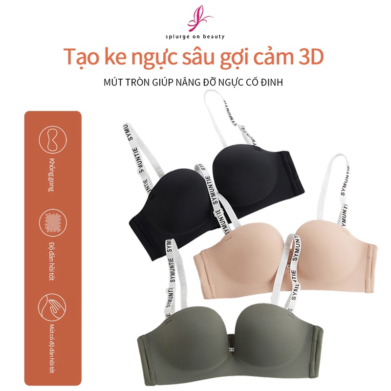 Áo lót liền mạch ngực nhỏ tụ tập lại nhìn to hơn có thể điều chỉnh dây vai chữ không gọng s01