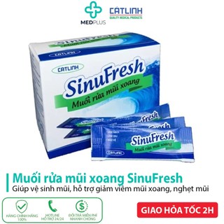 Muối rửa mũi xoang Cát Linh Sinufresh - muối sinh lý pha rửa mũi, giảm xoang, nghẹt mũi