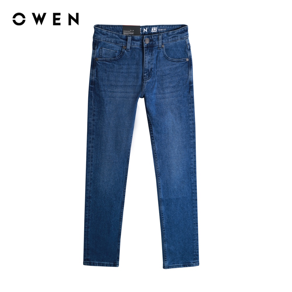 OWEN - Quần jean Slim Fit Xanh - QJSL221495