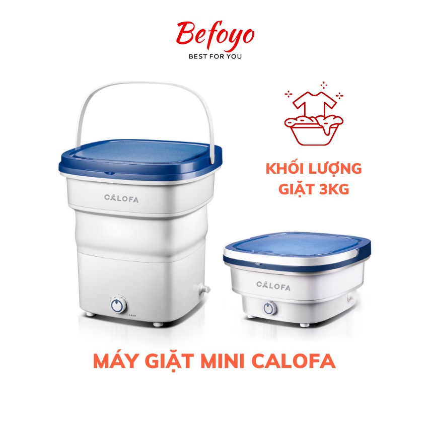 Máy giặt mini Calofa CA500 gấp gọn giặt 3kg và máy giặt mini Unie UMW40 giặt 4kg có diệt khuẩn - Befoyo