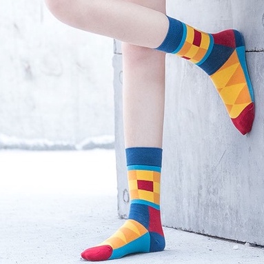 Tất vớ vải cotton co giãn hoạ tiết độc đáo phong cách Ulzzang Hàn Quốc cho nam nữ Gem Boutique