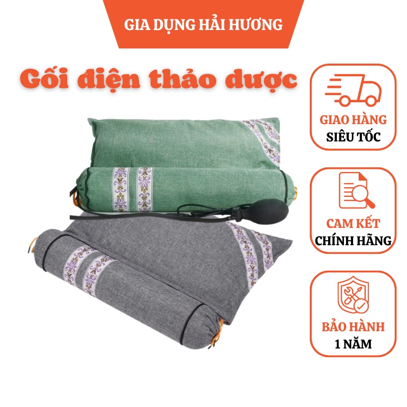 Gối điện thảo dược ngải cứu Bách Kim Thảo sưởi ấm sửa tư thế ngủ giảm đau mỏi vai gáy