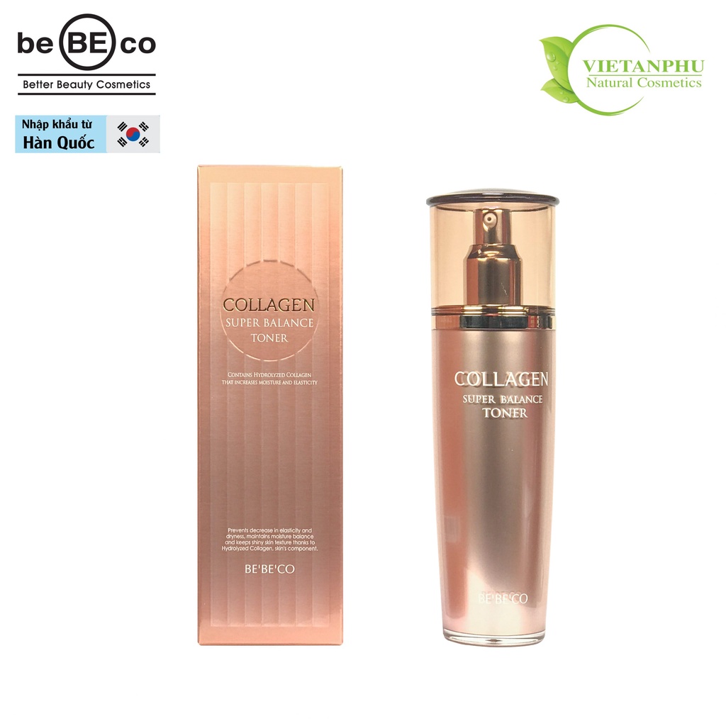 Nước hoa hồng chống lão hóa BEBECO Collagen Super Balance Toner 120ml