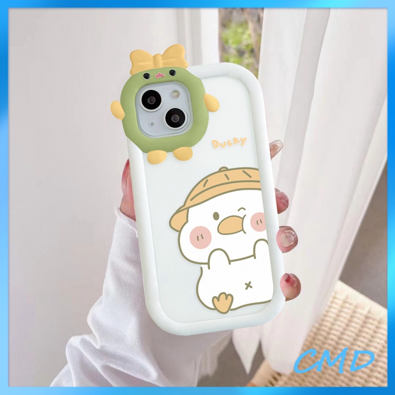 Ốp lưng phone Vịt trắng đơn giản đáng yêu nơ camera hình vuông Cho Iphone 6 / 6S / 6splus / se / 7 / 7plus / 8 / 8plus / X / xs / xsmax / 11 / 12 / 13 / 14 / Plus / pro / pro max-5048