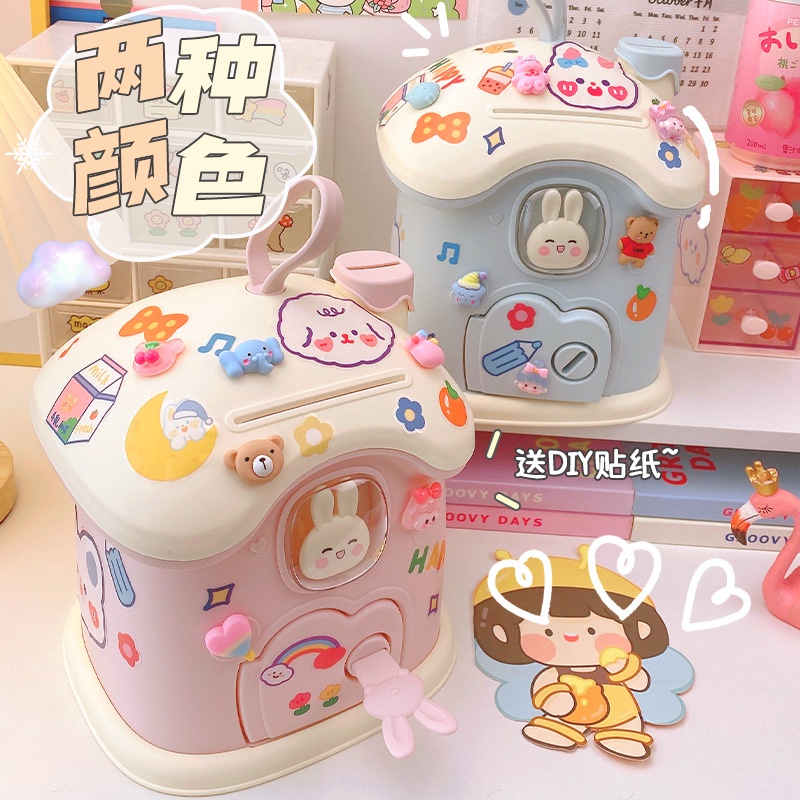 IN STOCK✨ heo đất tiết kiệm Ống Heo Tiết Kiệm Hình Ngôi Nhà Hoạt Hình Phong Cách 2023 piggy bank