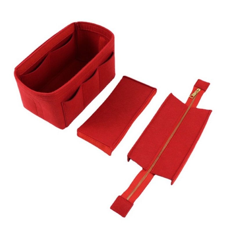 Túi Nỉ Đựng Đồ Trang Điểm Đa Năng Có Khóa Kéo Có Thể Tháo Rời Tiện Dụng