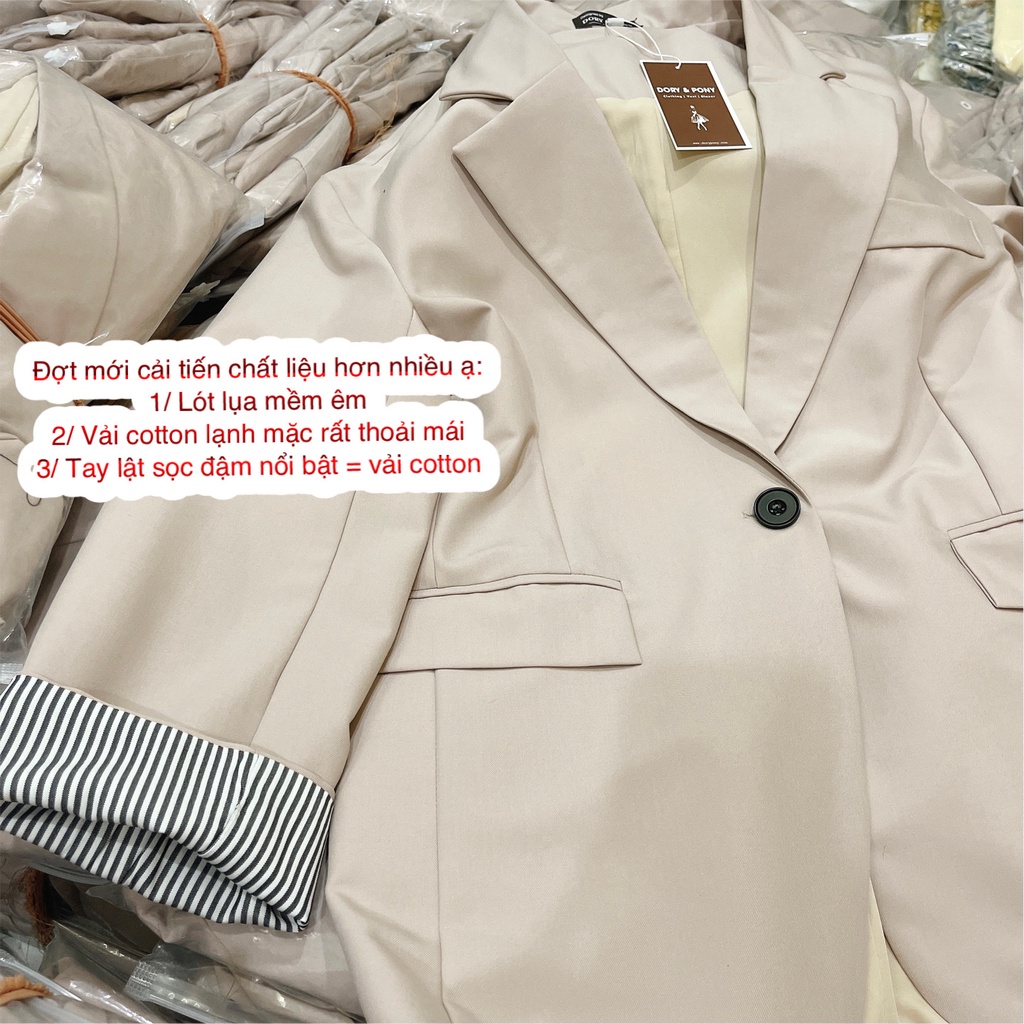 BEST SELLER - Áo BLAZER Màu Be Khaki Thanh Lịch DORYPONY TRENDY CASUAL JACKET - AK102