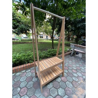 Giá treo quần áo, kệ treo quần áo chữ a 2 tầng đa năng gỗ mdf cao cấp xả kho