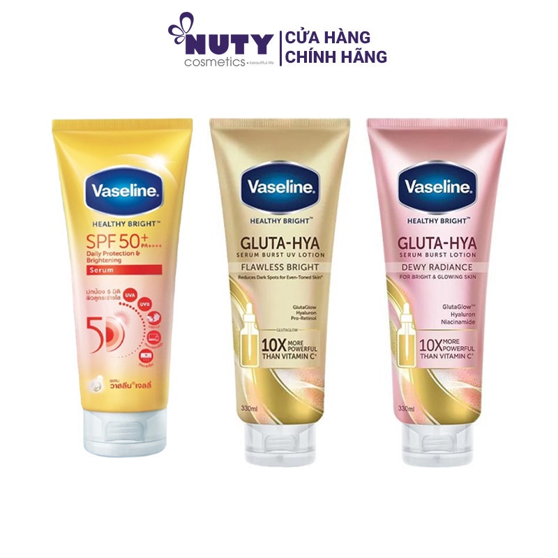 Sữa Dưỡng Thể Vaseline Healthy Bright 50X Sun + Pollution Protection Concentrated Brightening Serum (320ml)