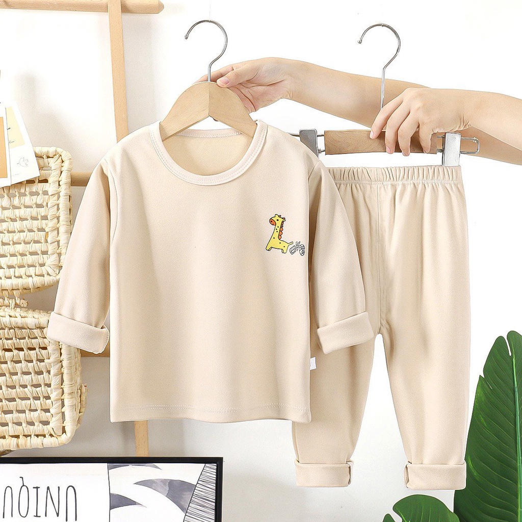 Bộ Đồ Dài Tay Dài Quần Cho Bé trai bé gái có 4 màu dễ thương cho bé từ 7kg đến 24kg.TD01
