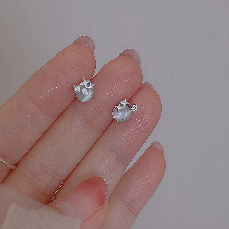 Bông Tai Thời Trang Hình Mắt Mèo &amp; Ngôi Sao Kiểu Hàn Quốc Chất Lượng Cao Cho Nữ