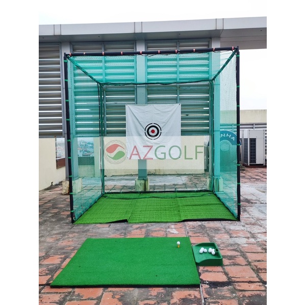 KHUNG LƯỚI TẬP GOLF SWING 3M X3M X3M - GIÁ CỰC TỐT - TẶNG TEE CAO SU VÀ BÓNG GOLF