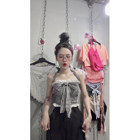 ÁO NHÚN CARO CỘT DÂY