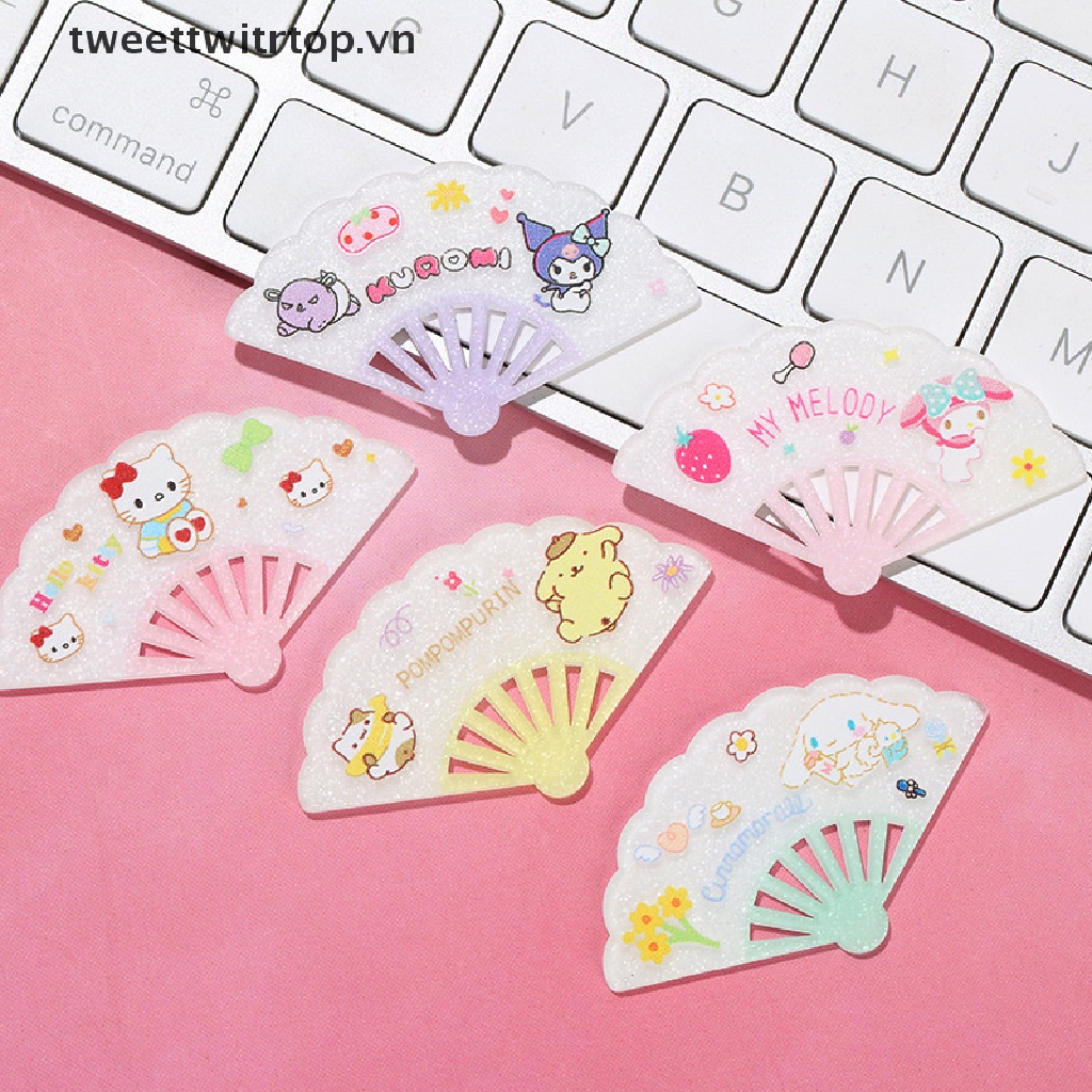 Set 5 Quạt Mini Hình Động Vật Hoạt Hình Trang Trí Nội Thất Nhà Búp Bê